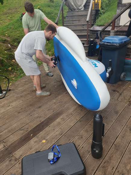 Надувной аквабайк JetSkim Pro с эл.дв. 700W и 2мя съемными АКБ