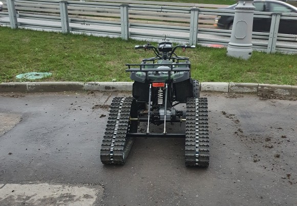 Гусенницы для квадроцикла+лыжи на колеса