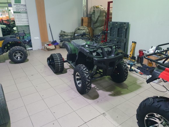 Гусенницы для квадроцикла+лыжи на колеса