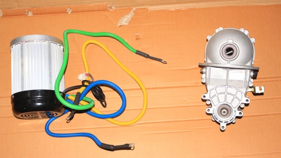 Электродвигатель (BLDC) 72В 1500 Вт с механической 2-х скоростной коробкой передач